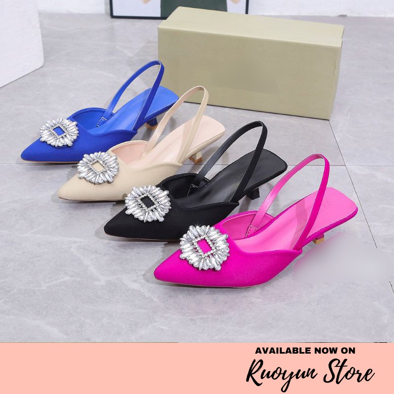 RYX - Vibrant Diamond Sepatu Heels Hak Wanita Fashion Casual / Pesta - Ori Import