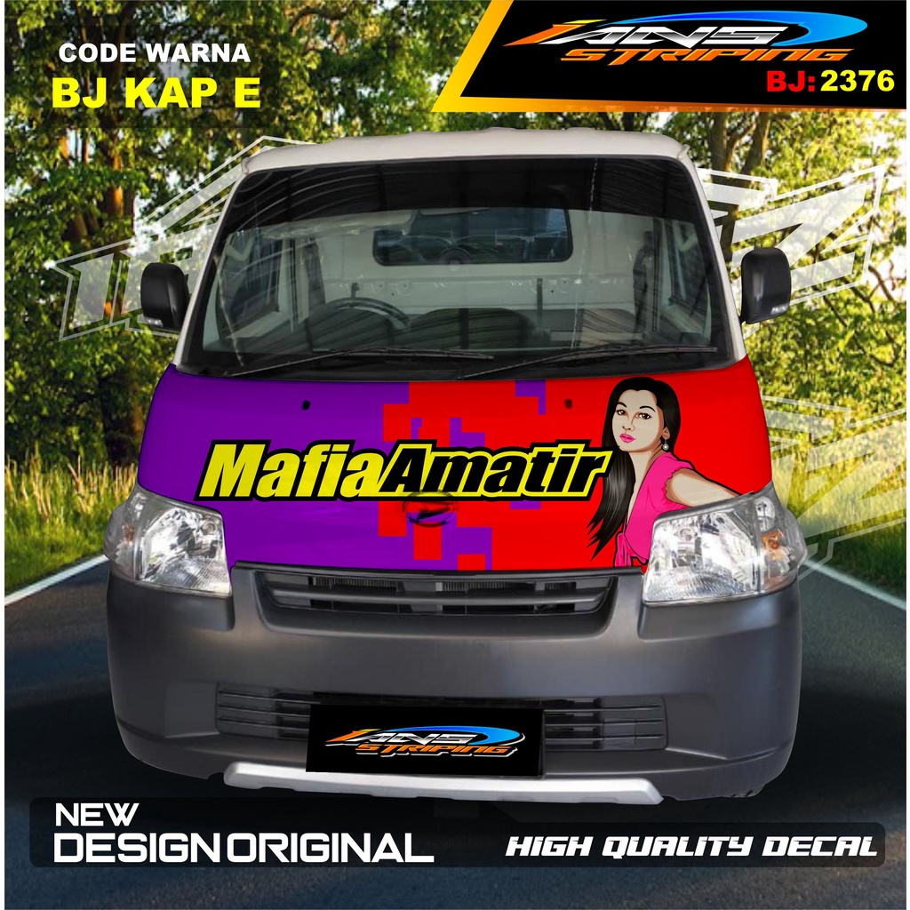 VARIASI STIKER KAP KABIN DEPAN MOBIL GRANMAX PICK UP / VARIASI STIKER KABIN DEPAN PICK UP / DECAL STIKER KABIN CARRY PICK UP L300 DLL