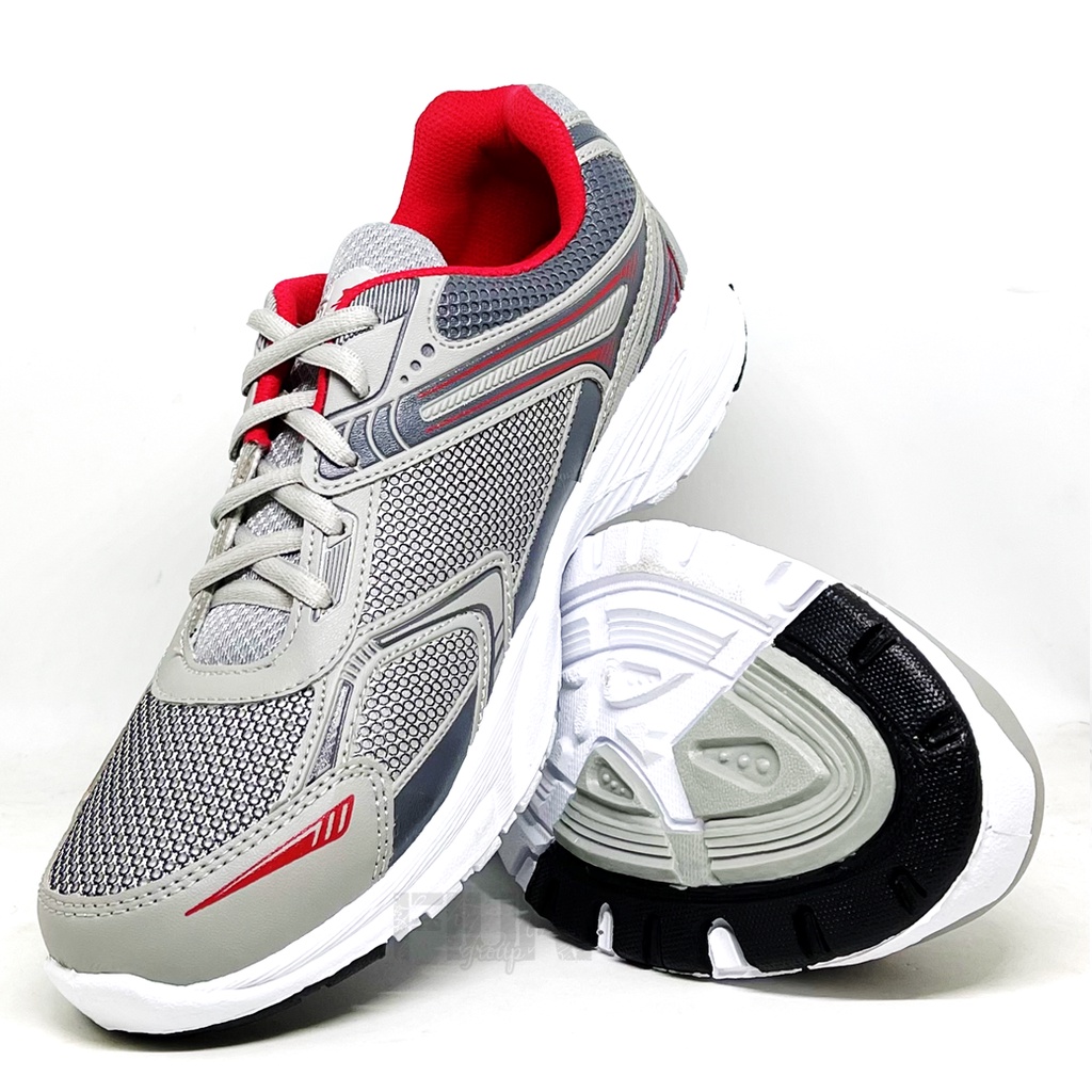 FIURI – Pro ATT Original – MC 52 Abu Merah 39-43 - Sepatu Kets Pria - Sepatu Sneakers Pria - Sepatu Olahraga Sport Pria - Sepatu Casual Kanvas - Sepatu Jogging Lari Fitness Gym Senam Pria - Sepatu Anak Laki-Laki Cowok - Sepatu Sekolah Bertali SD SMP SMA