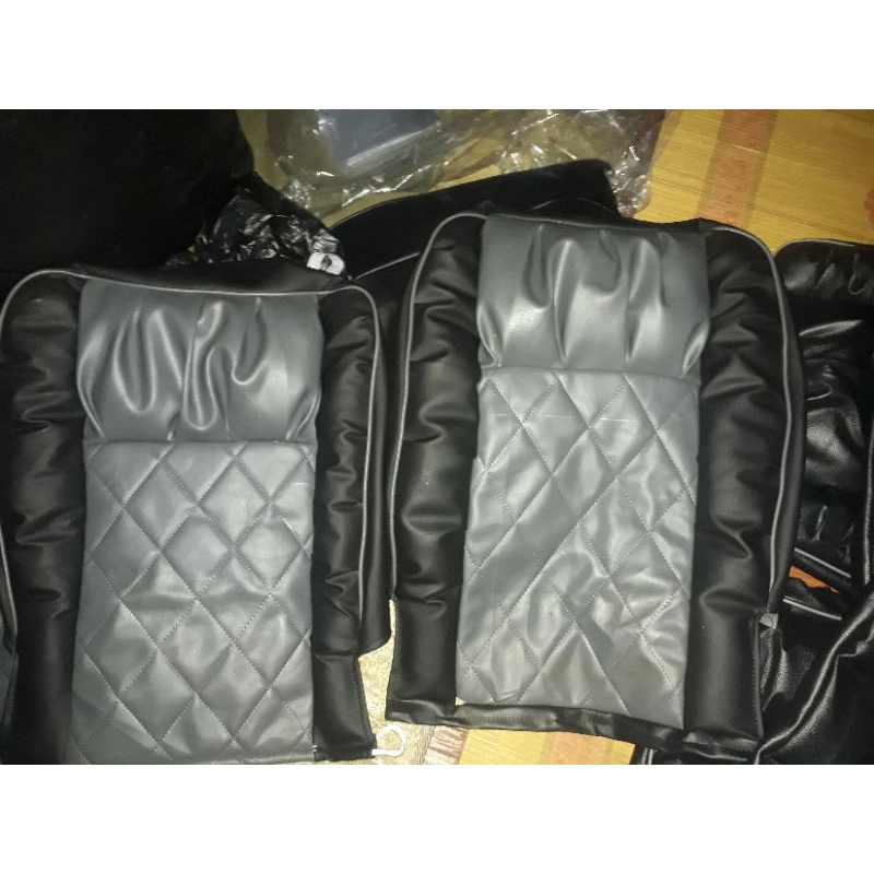 Sarung Jok Mobil Honda Brio Sofa Abu-Abu Hitam