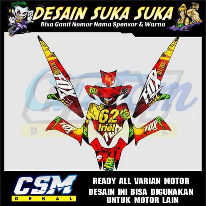 746 Dekal Decal Motor Xeon Karbu Rc Stiker Sticker Striping Body