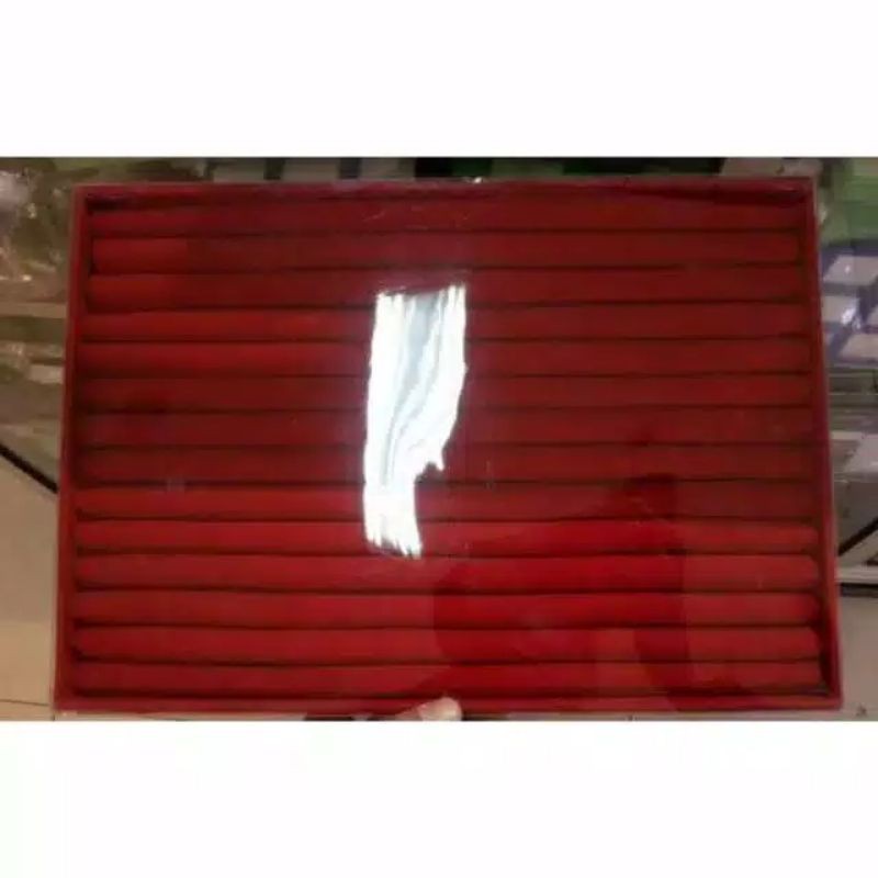 Display Cincin Nampan Cincin Kotak Cincin Pajangan Cincin Display Aksesoris Kotak Cincin Merah Bludr