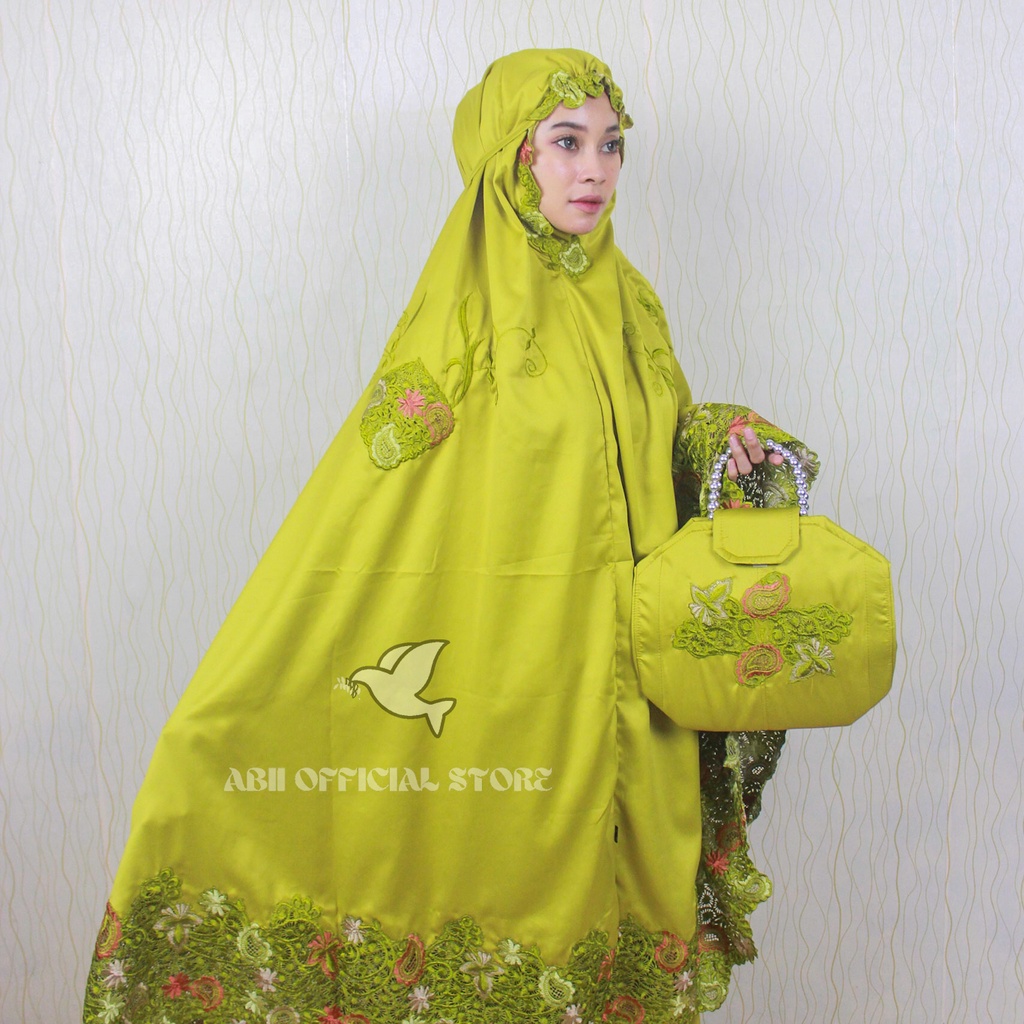 mukena bordir dewasa semi jumbo mewah terbaru 2020/mukena semi sutra azizah terlaris harga grosir