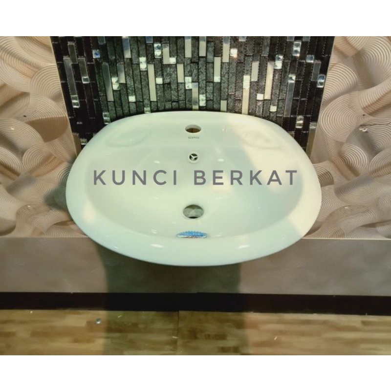 Wastafel Keramik/Tempat cuci tangan/Bundar