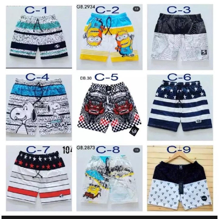 BEST SELLER 1 - BOXER PRIA WANITA| CELANA DALAM PENDEK KOLOR BOXSER PANTAI BAHAN KATUN BOKSER DISTRO SURFING