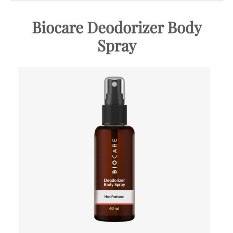 Biocare Deodorizer Body Spray 60ml tanpa parfum