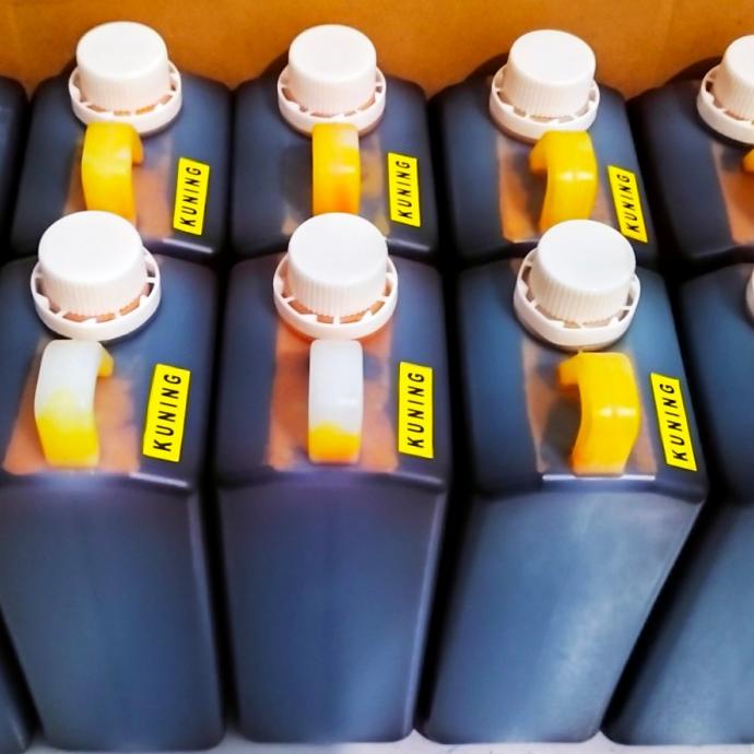 

tinta stampel flash warna kuning ,warna lebih terang