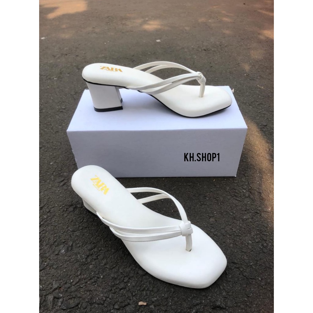 SANDAL WANITA HEELS ZARRA PREMIUM MODEL JEPIT TALI TERBARU