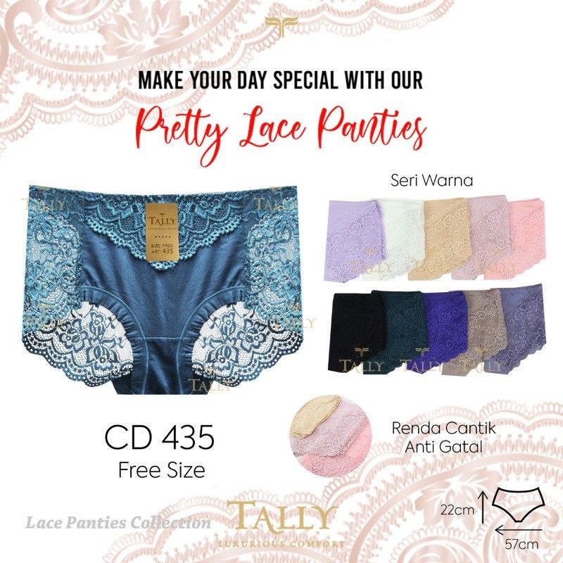 TALLY Cd Wanita Brukat Lembut 435 Bahan Bamboo Fit to L