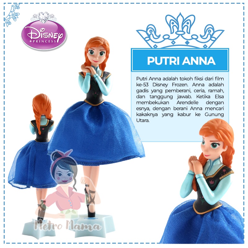 Pulpen Miniatur 3D Putri Disney/ Fairy Tale Princess Action Figure Pen/ Cake Topper Original Disney