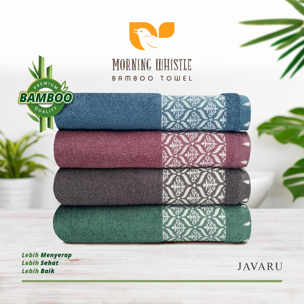 MWB Handuk Mandi Dewasa Morning Whistle Bamboo JAVARU / Handuk Mandi / Handuk Dewasa 70 x 135 cm