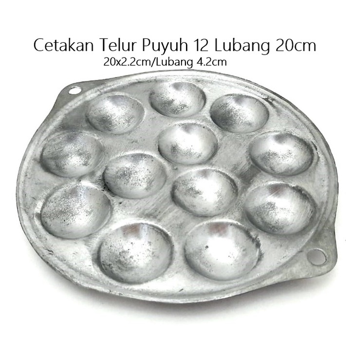 Cetakan Terlur Puyuh 12L Aluminium 20cm