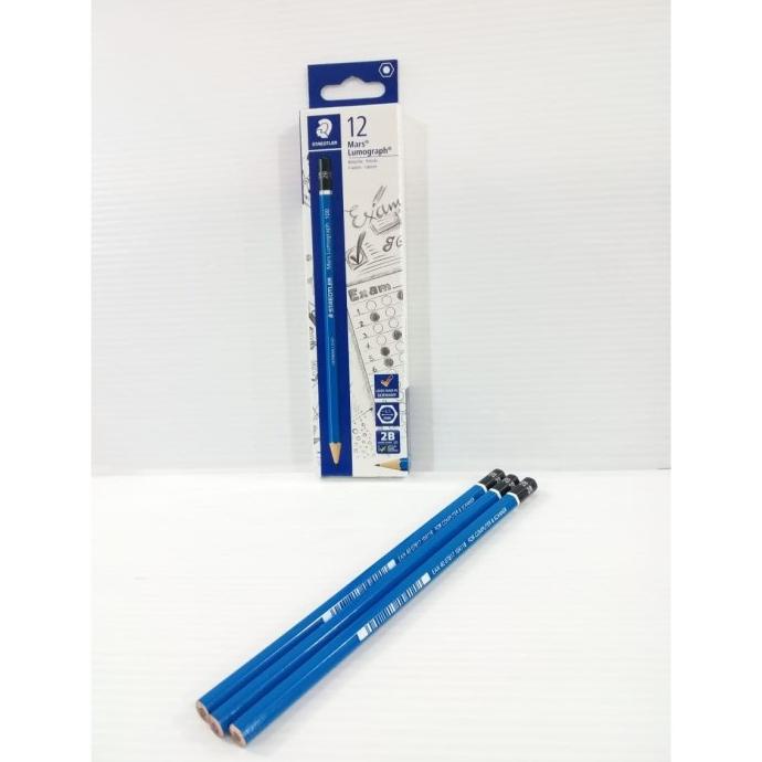

((((()paling dicari] STAEDTLER PENSIL MARS LUMOGRAPH 100 2B 12PCS / PENSIL UJIAN