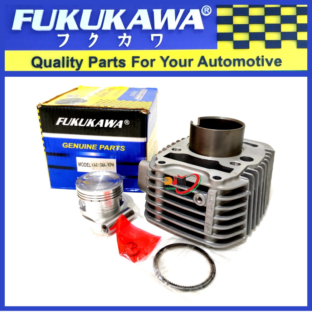 Blok Seher Komplit + Piston Kit Karisma Supra X125 Original Fukukawa