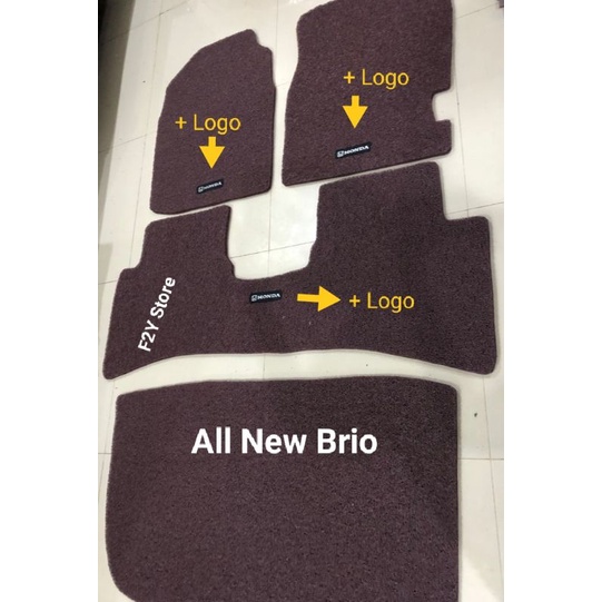 KARPET MOBIL MIE BIHUN BRIO FULL SET BAGASI