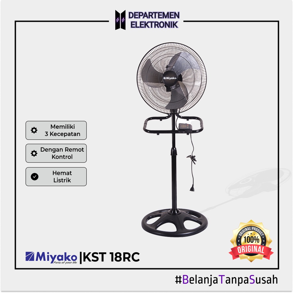 Miyako KST 18 RC – Industrial Fan / Kipas Angin Industri 3in1 Remote MURAH BANGET / GARANSI RESMI