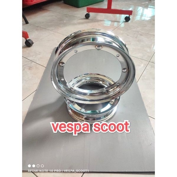 velg vespa ring 10 ring 8 full crome