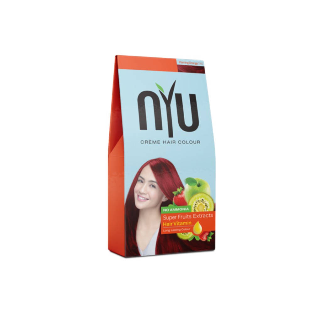 PEWARNA RAMBUT NYU CRÈME HAIR COLOUR FLAMING ORANGE