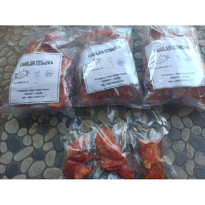 

Kripik Singkong Balado pedas manis Ennaakkk