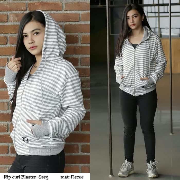 Terbaru -  Jaket wanita ripcurl blaster abu muda Original