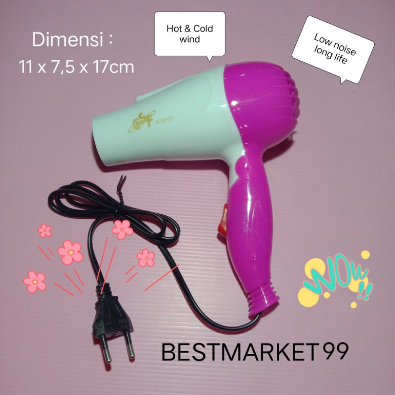 Hair Dryer GSF G 30101 Lowwatt Pengering Rambut Lipat