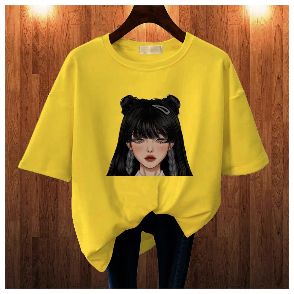 CALVIERO SHOP - BAJU KAOS ATASAN WANITA GIRLS MAD PRINT