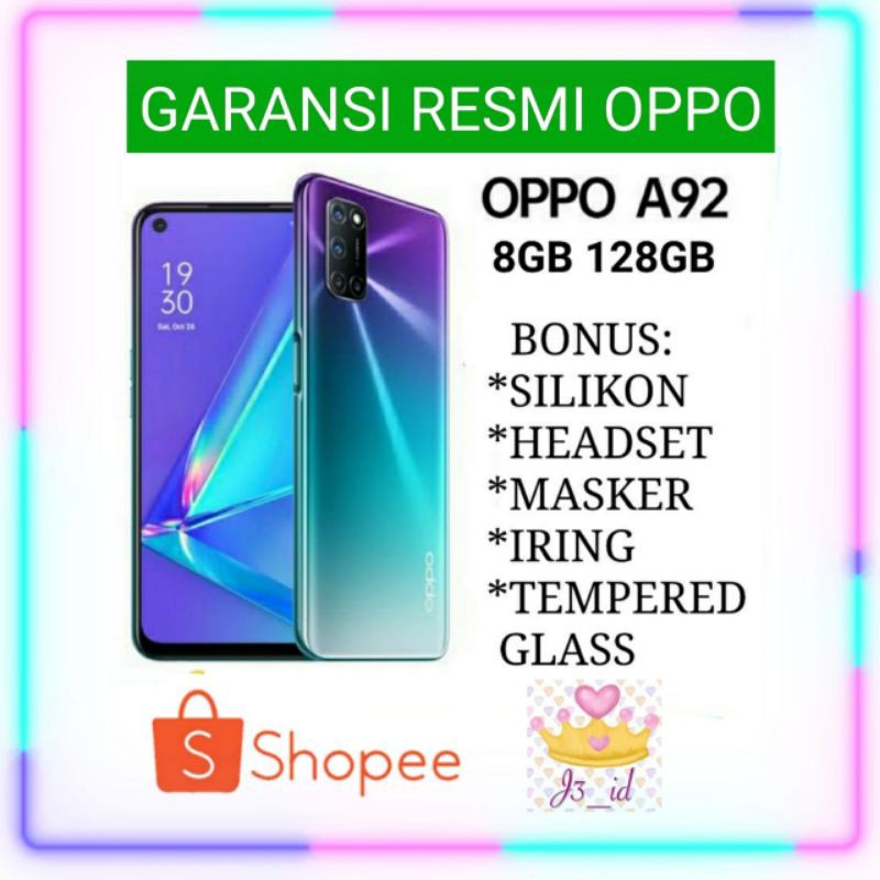 OPPO A92 8/128 NEW GARANSI RESMI OPPO | Shopee Indonesia