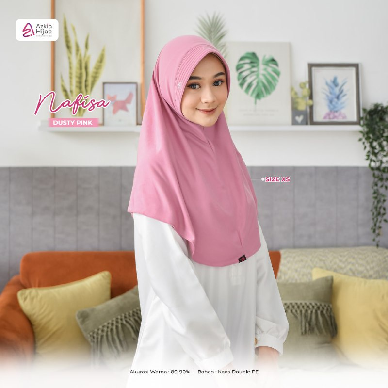 Daily Hijab/kerudung Bergo sekolah SMP/SMA Nafisa Size S & XS Ori by Azkia Hijab - ready stok