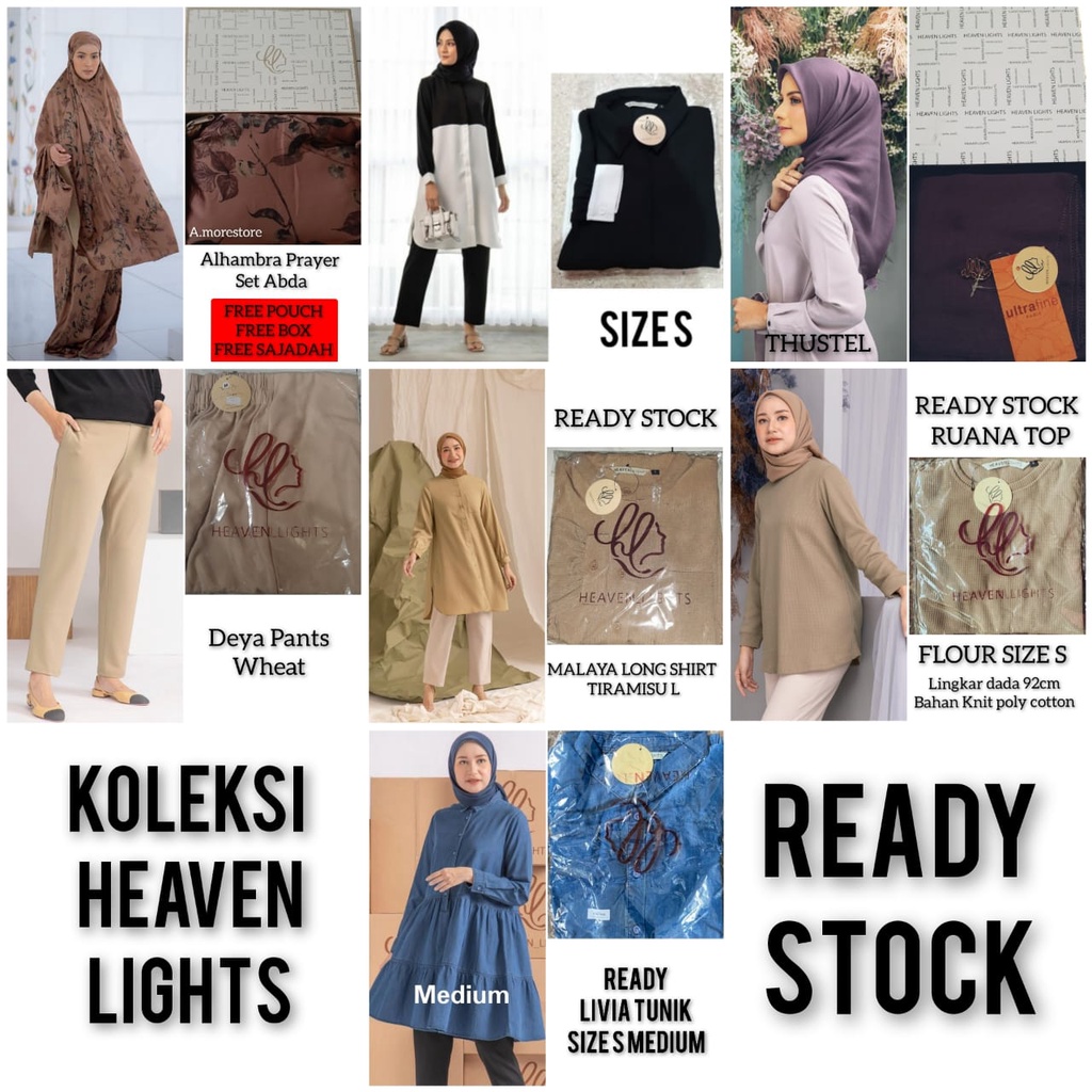 LUNA PANTS BLACK HL HEAVEN LIGHTS livia tunik medium ruana top nisrina alhambra prayer set abda deya