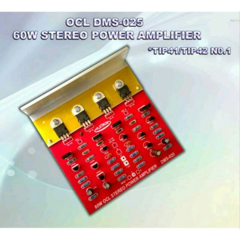 KIT POWER AMPLIFIER OCL STEREO 60W TIP41/42 ORI DMS-025