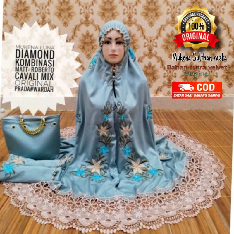 MUKENA MUKENAH JUMBO DEWASA MEWAH BORDIR MANUAL BAHAN ADEM SUTRA RENDA CANTIK BEST SELLER TERLARIS T