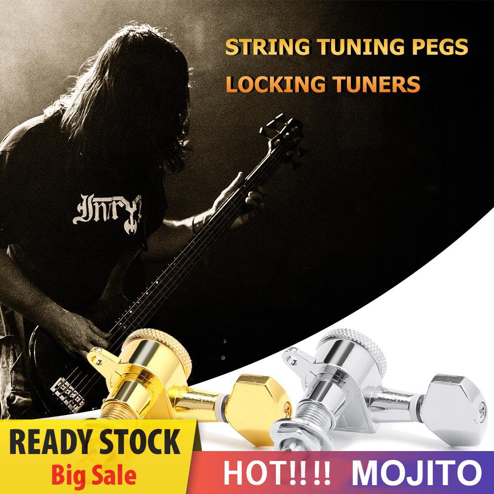 Mojito*6pcs 6R Inline Guitar String Peg Locking Tuners Tuning Pegs Machine Heads