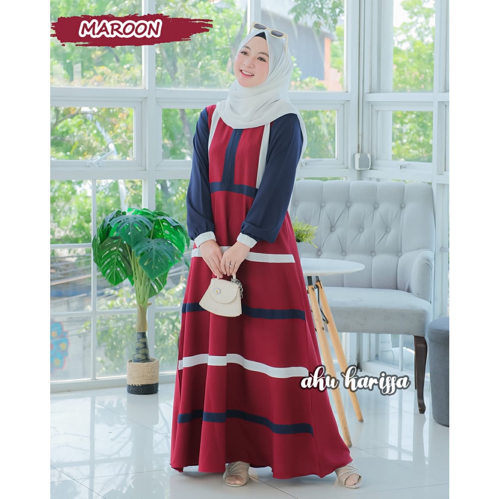 Dress AJRINA by aku karissa vintage estetik itycrepe gamis busana muslim baju wanita terkini model terbaru vintage skandanavian