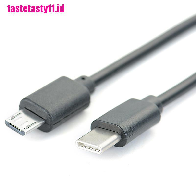 Kabel Charger OTG Tipe C Male Ke Micro USB Male