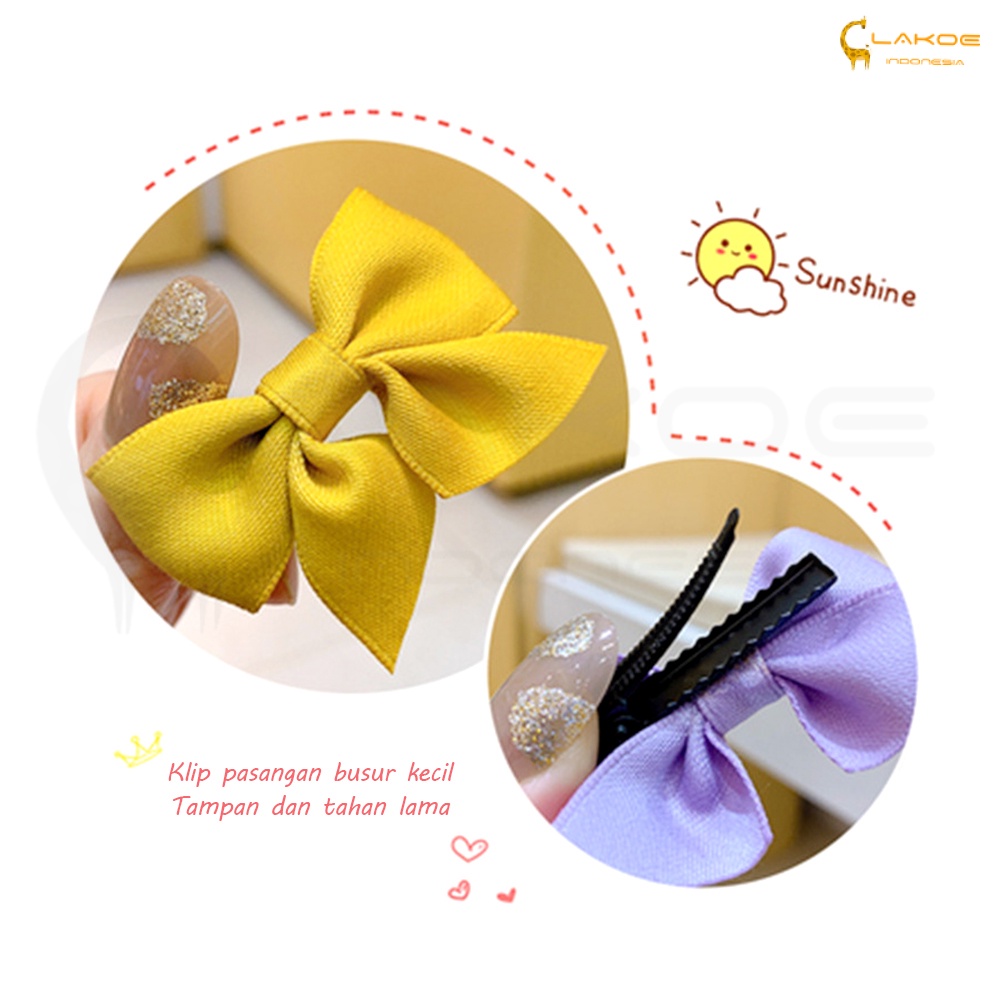 LAKOE 2pcs set Jepit Rambut korea anak jepitan Rambut pita Hair Clip anak