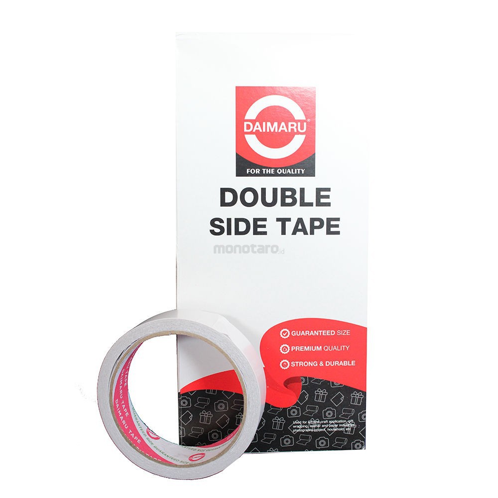 

Double Tape Kertas 1" / Lakban Bolak Balik 2,5cm / Isolasi Kertas 1 inch / Dobeltip