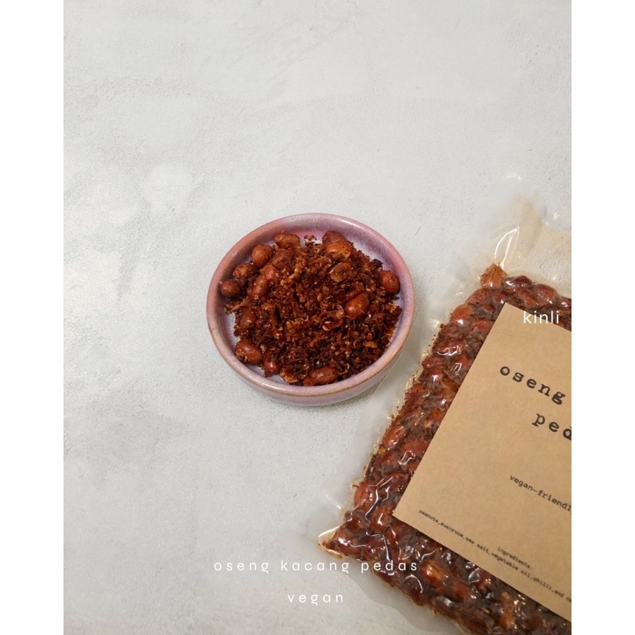 vegan oseng kacang pedas taburan nasi vegetarian natural spices