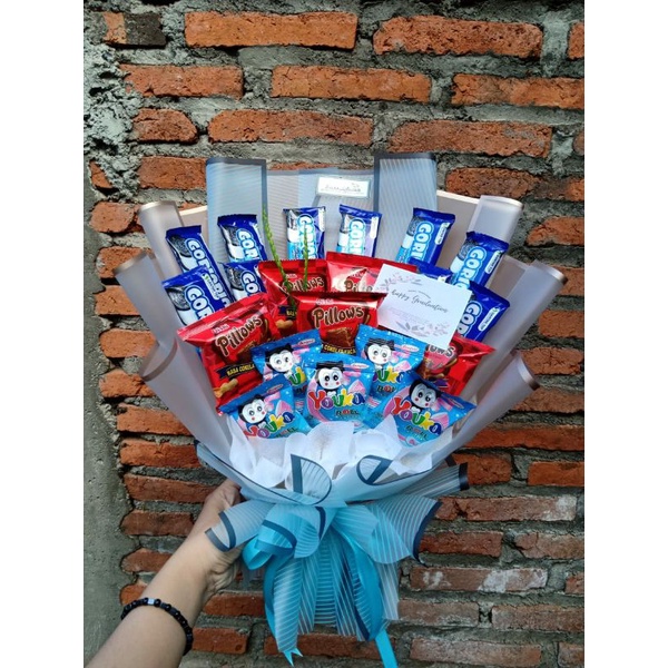

buket Snack/buket jajan/buket ulang tahun/boucat wisuda