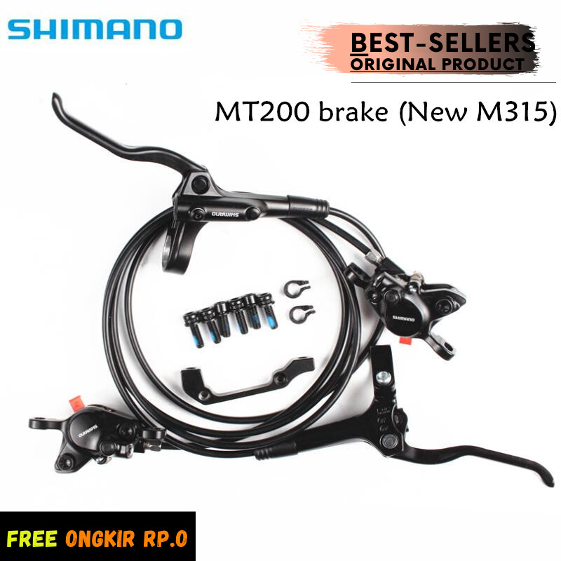 Shimano BR BL MT200 M315 Rem Sepeda Mtb Hidrolik Set Clamp rem cakram super oli rem