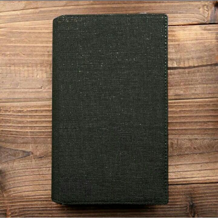 Dompet Pria Dompet Kanvas Nilon Tebal JK015 Dompet Pendek Passport BOX - Abu-abu