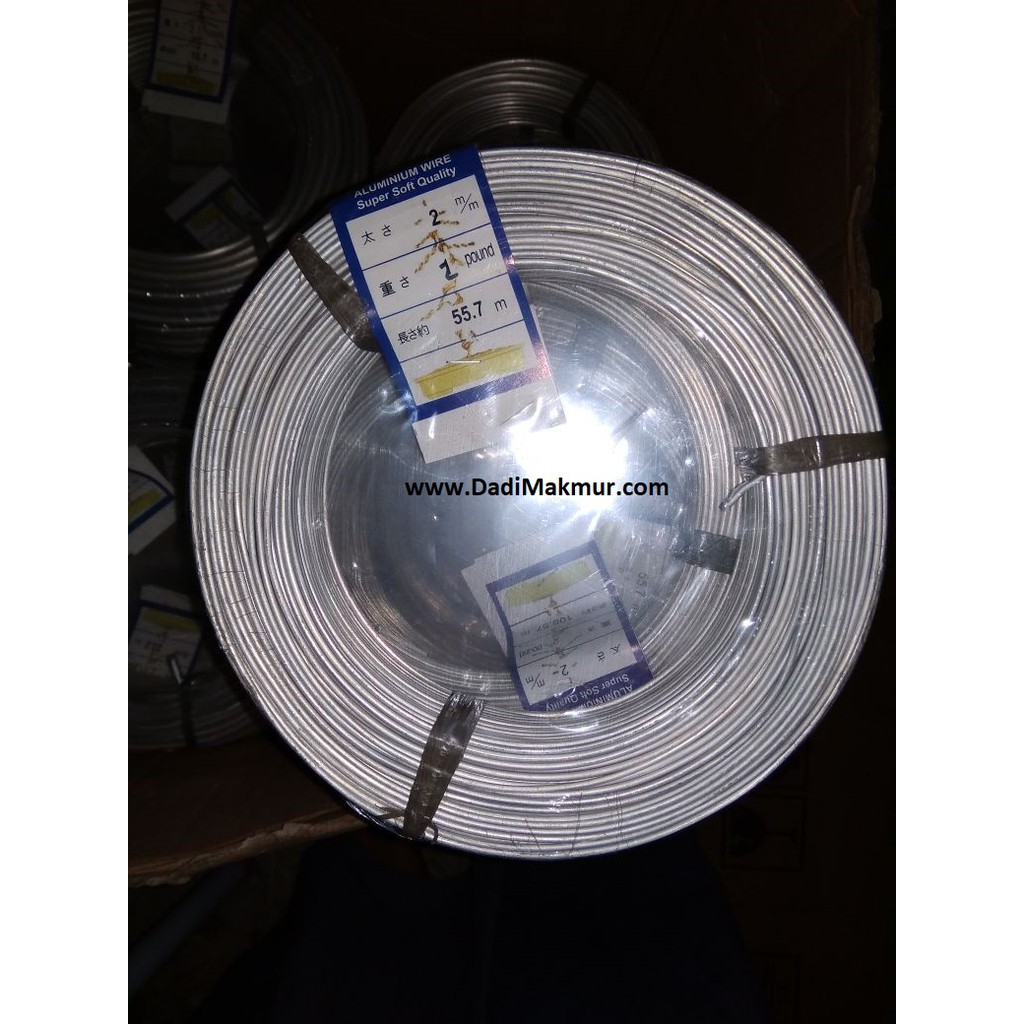 Kawat Bonsai Aluminium Putih ukuran 2 mm