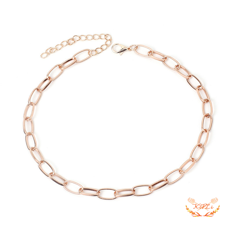 Kalung Rantai,Tebal Individu Fashion Rantai,Uang Gaya Punk,Pendek Perhiasan,Wanita Modis