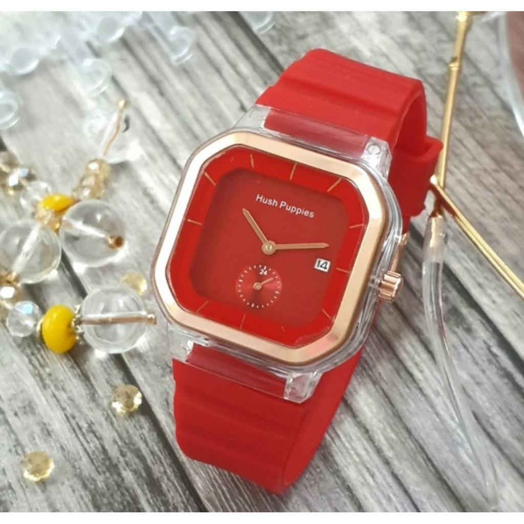 Jam Tangan Wanita Hush Puppies Tanggal Aktif Kotak 8640 New Model Terbaru