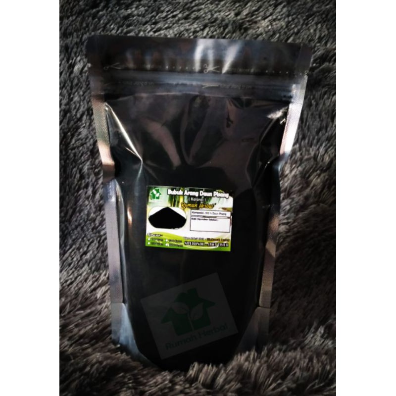 

Pewarna Hitam Alami/Arang Aktif Daun Pisang Super/Kalaras Kemasan 100gram