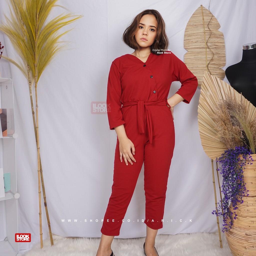 SEQUILBY JUMSUIT / JUMSUIT WANITA / JM SEQUILBY - Bahan Creap