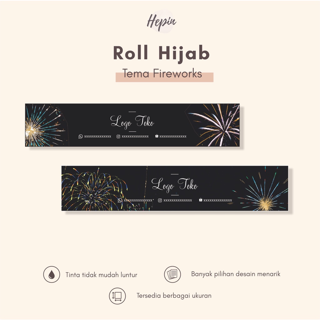 

cetak roll hijab edisi FIREWORKS/murah/bisa custom