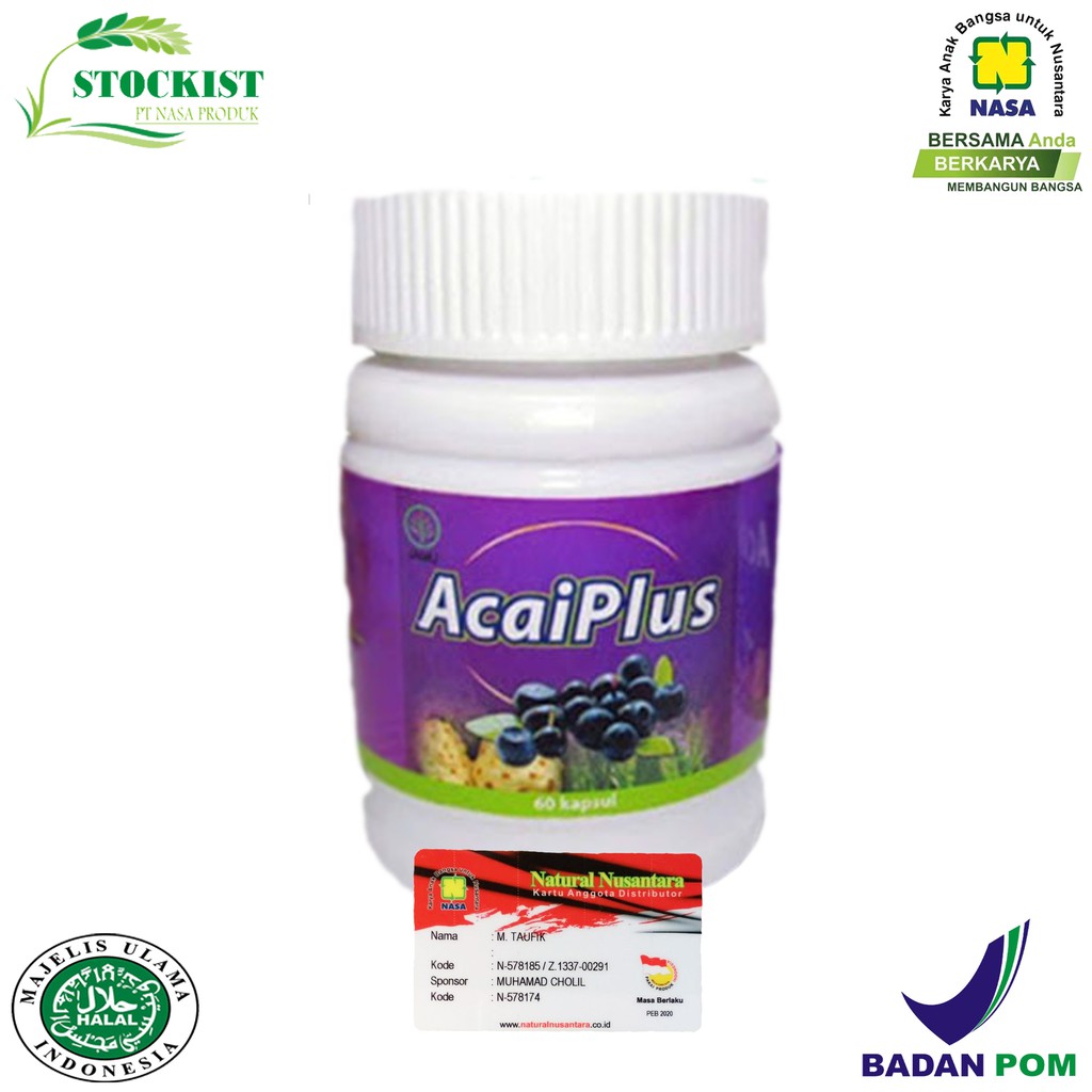 Acai Plus Nasa Obat Diet Pelangsing Tubuh Asli Original Nasa - ACAI / Stockist PT Nasa Produk