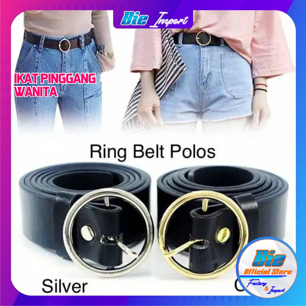 Gesper Ikat Pinggang Wanita Ring Belt Impor Korean Style