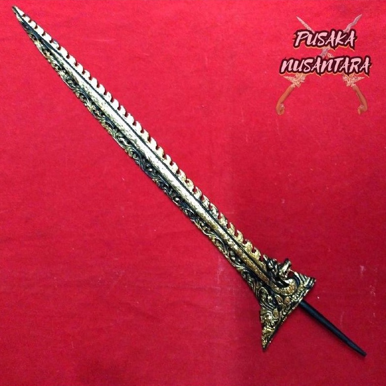 Keris Naga / Nogo Liong Full Kinatah Pamor Keleng Garap Alusan