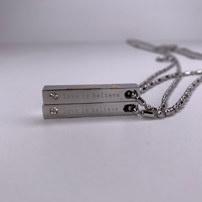 Kalung Couple Titanium R19 - Anti Karat